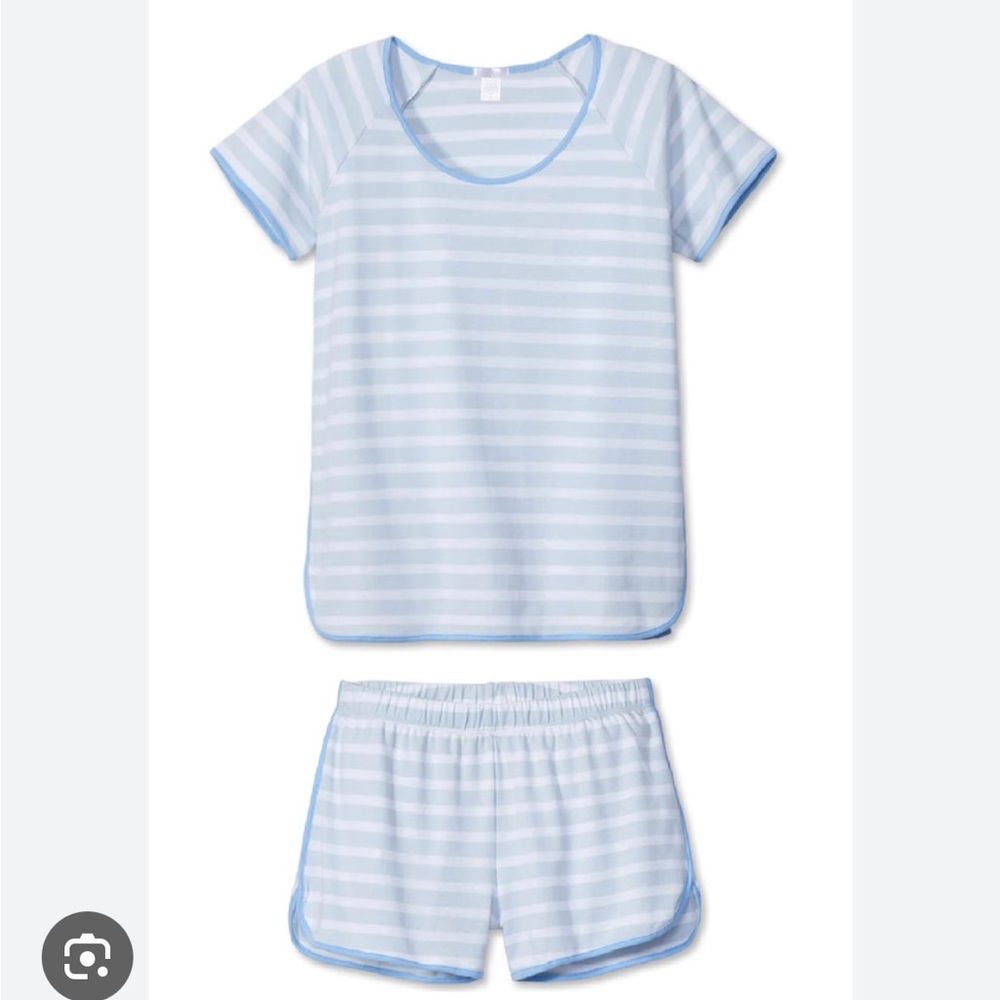 LAKE Pajamas Pima Short Set Seaside Small NWT